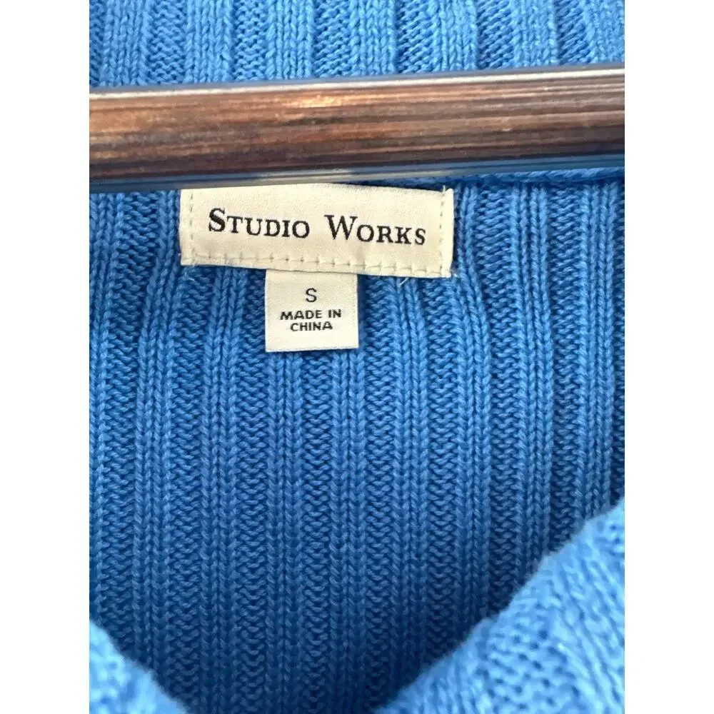 Women’s Studio Works Small Cornflower Blue Knit Sweater